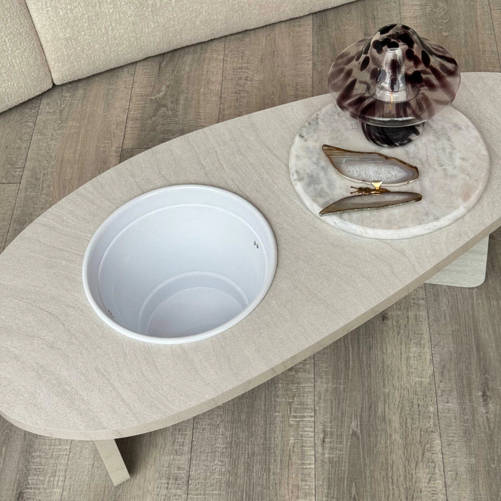 Mesa 3 em 1 (lareira+baldinho+bandeja)