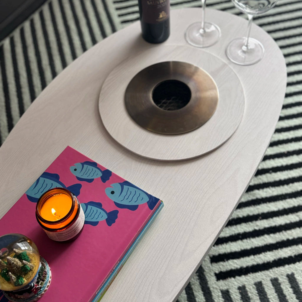 Mesa + Lareira Ecológica