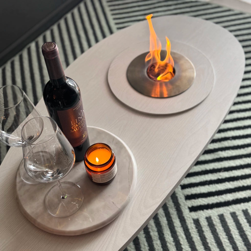 Mesa + Lareira Ecológica