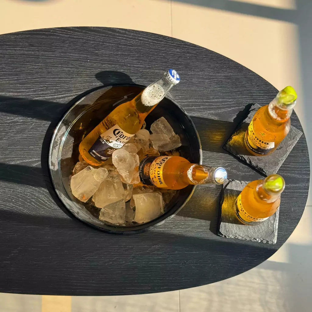 Mesa 3 em 1 (lareira+baldinho+bandeja)